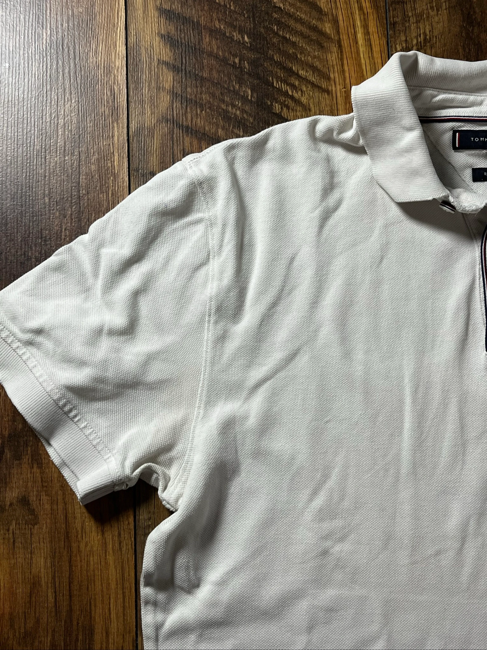 Slim fit white cotton polo - Tommy Hilfiger - size M - Satisfactory – photo 9